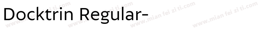 Docktrin Regular字体转换